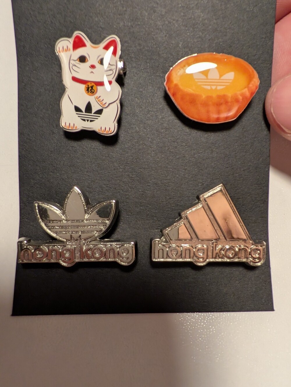 Adidas Originals Hong Kong Pop Up Shop Enamel Pin Set Rare Limited Edition 4Pc